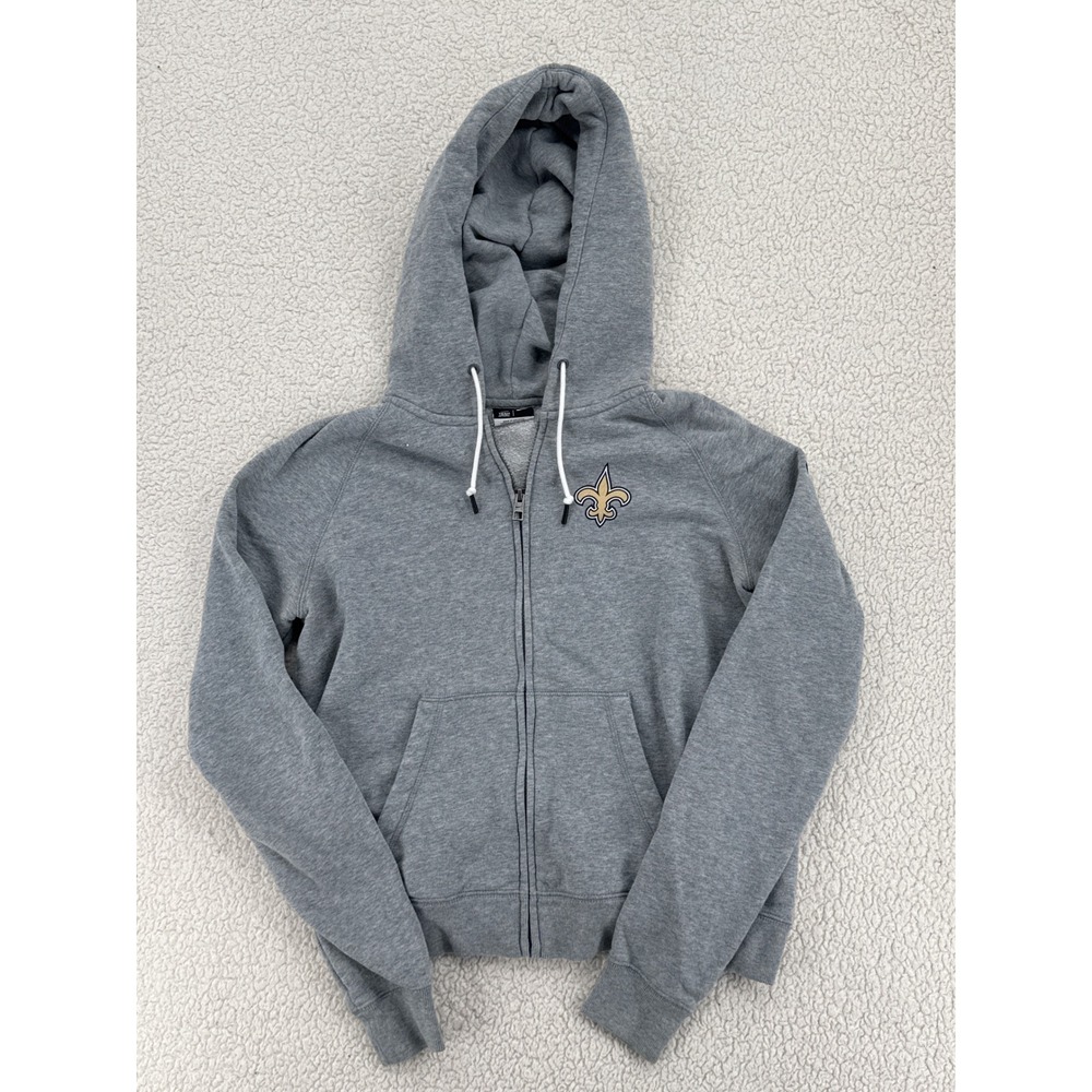 New Orleans Saints Nike NFL Full Zip Hoodie Gray Women Size M Stadium Rally